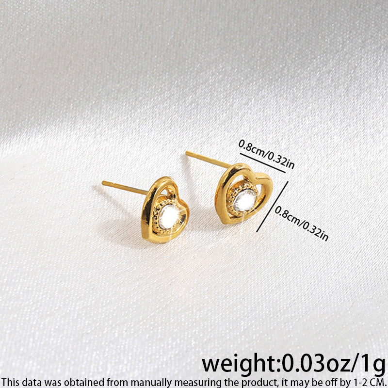 High-grade Fashionable Versatile Micro Diamond Butterfly Earrings