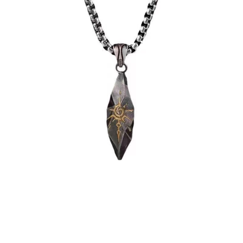 Retro Meteorite Color Matching Stainless Steel Hip Necklaces