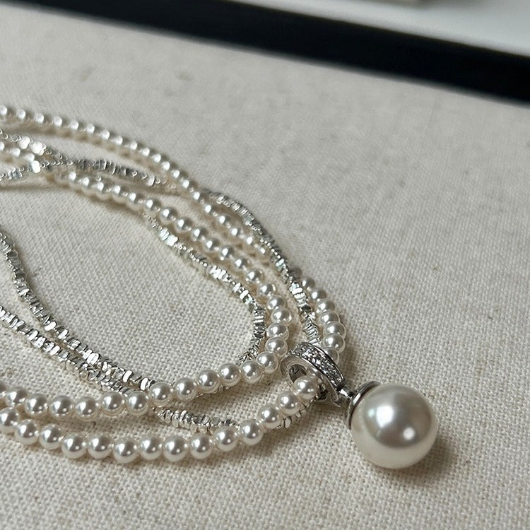 Pieces Of Strong Light Pearl Design Clavicle Pendants
