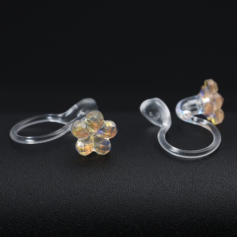 Fairy Flower Resin Summer Style Sweet Simple Temperament Stud Earrings