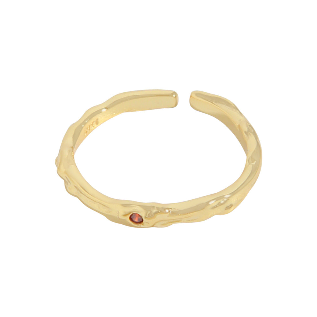 Women's Luxury Design Minimalist Pleated Texture Zircon Rings