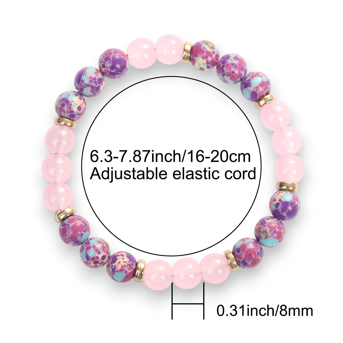 Women's & Men's Emperor Stone Powder Crystal Fashion Natural Bracelet
