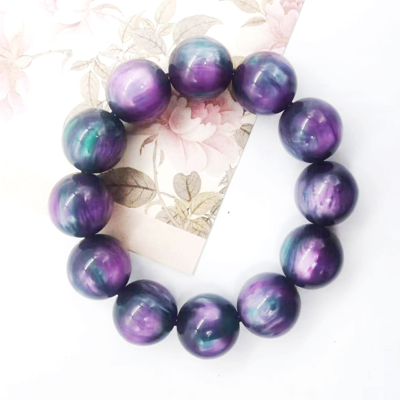 Willow Colorful Beads Second Generation Resin Crafts Beaded Live Broadcast Bracelets