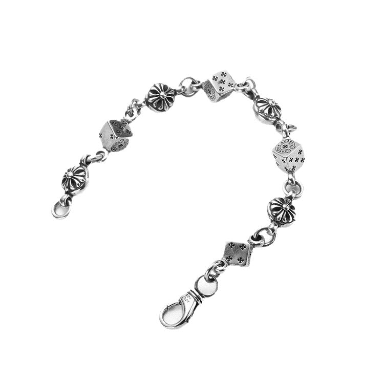 Women's & Men's Fashion Crook Vintage Sword Letter Dice Scout Bracelet
