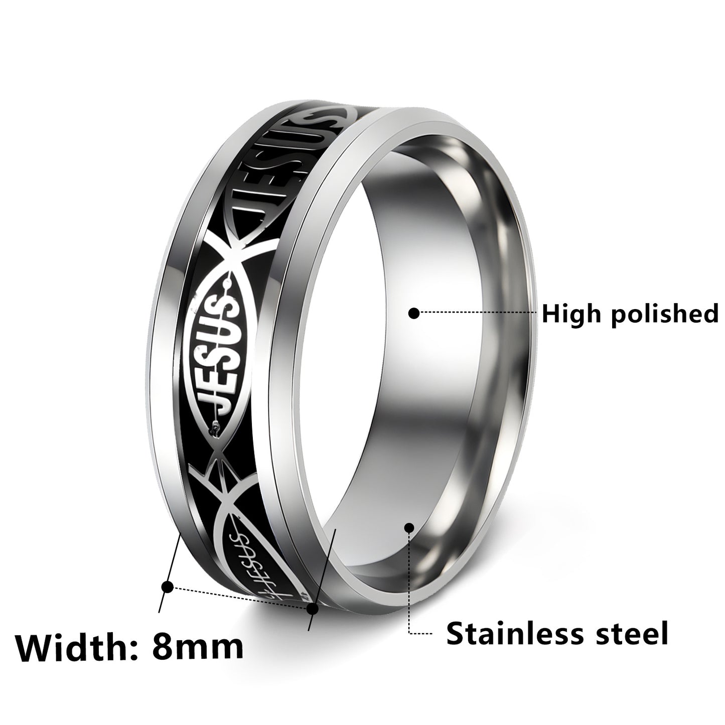 Attractive Simple Stainless Steel Halloween Easter Rings