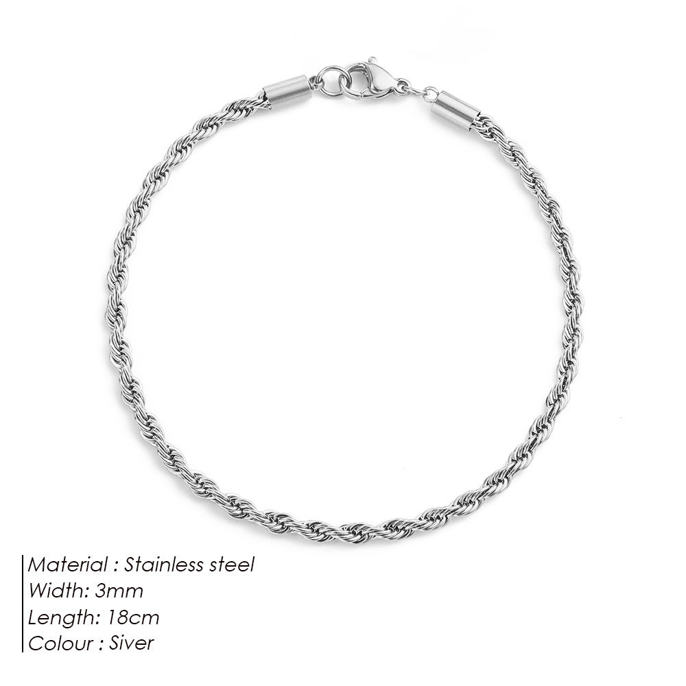 Women's American Simple Personalized Gold Twist Bracelets