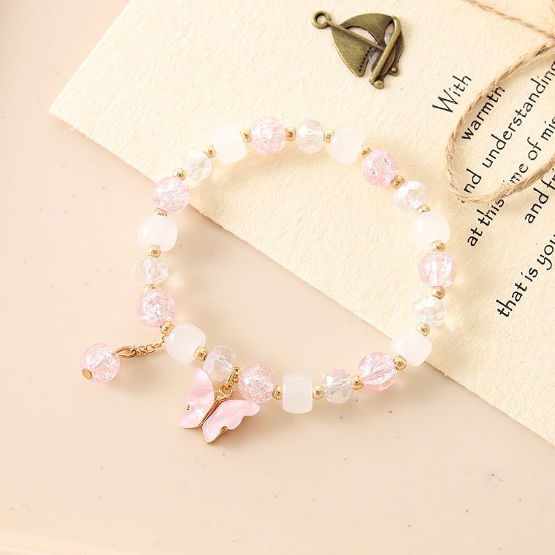 Graceful Crystal Super Moonstone Couple Girlfriends Bracelet