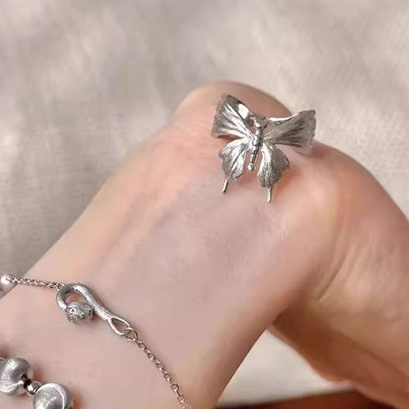 Lined Sier Butterfly Female Niche Unique Ring