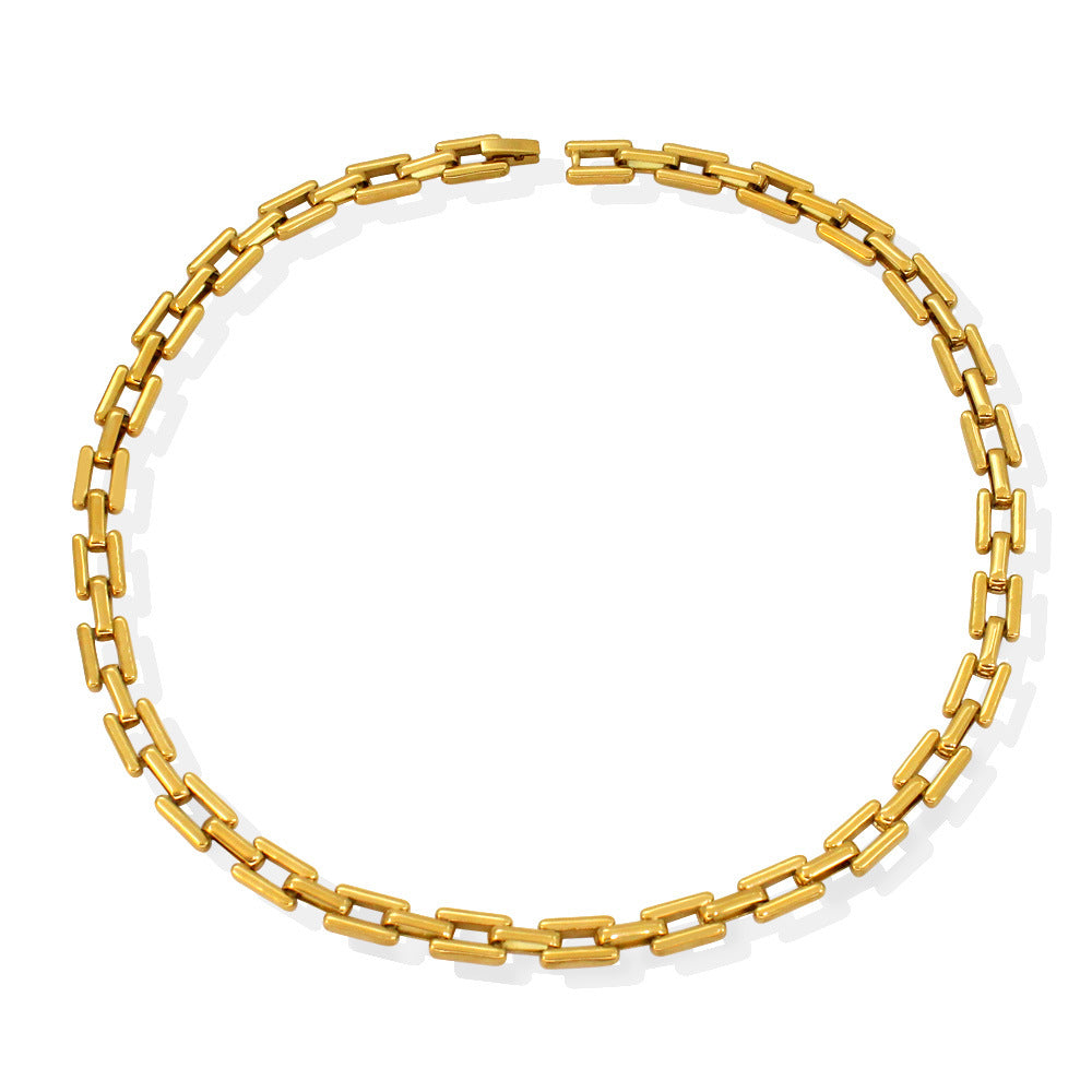 Steel Mouth Female Clavicle Chain Hip Hop Necklaces