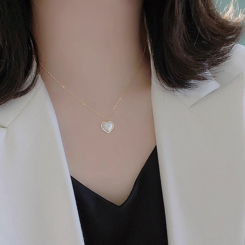 Heart French Style Retro Easy Matching Elegant Natural Shell Shaped Necklaces