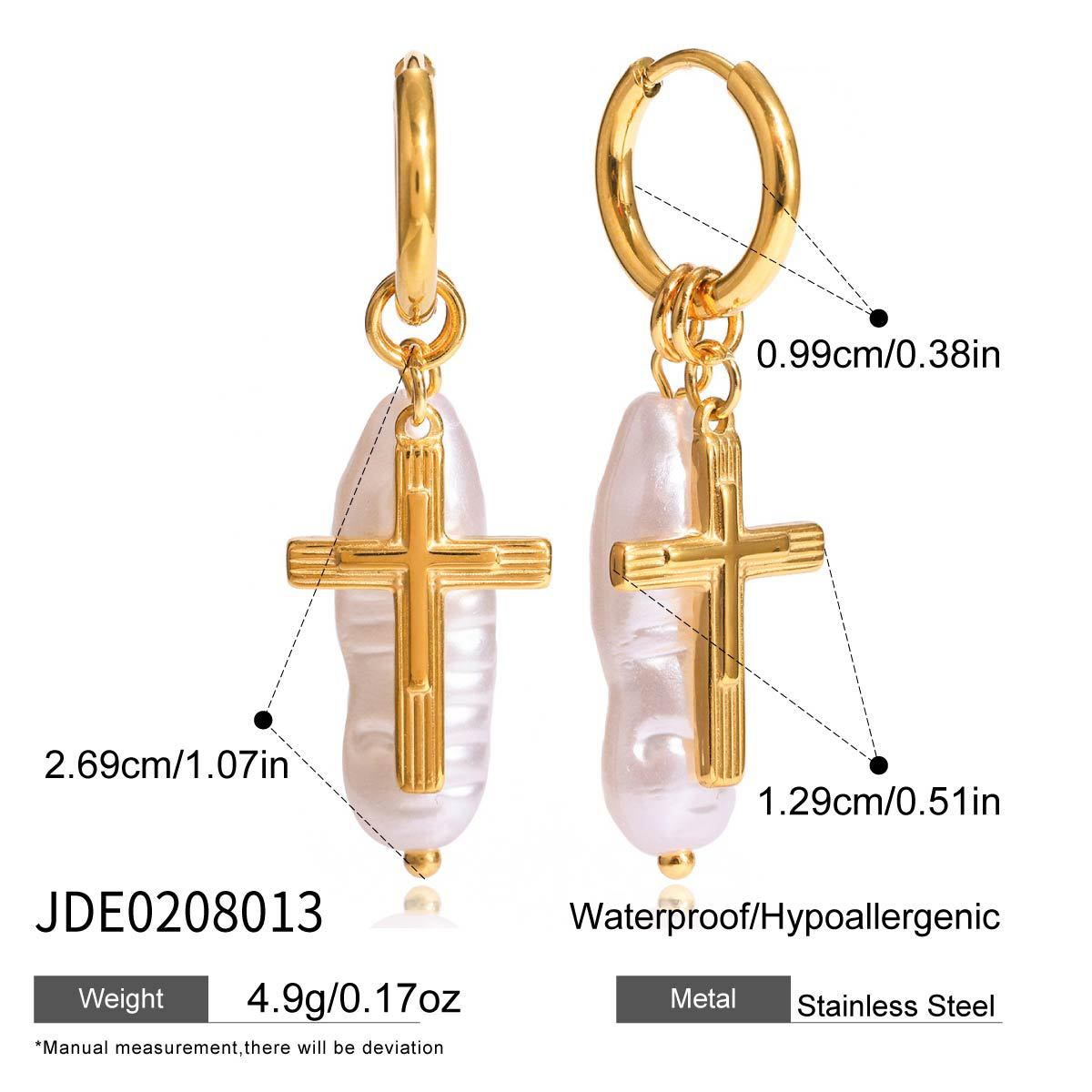 Stainless Steel Pearl Fashion Classic Baroque Earrings