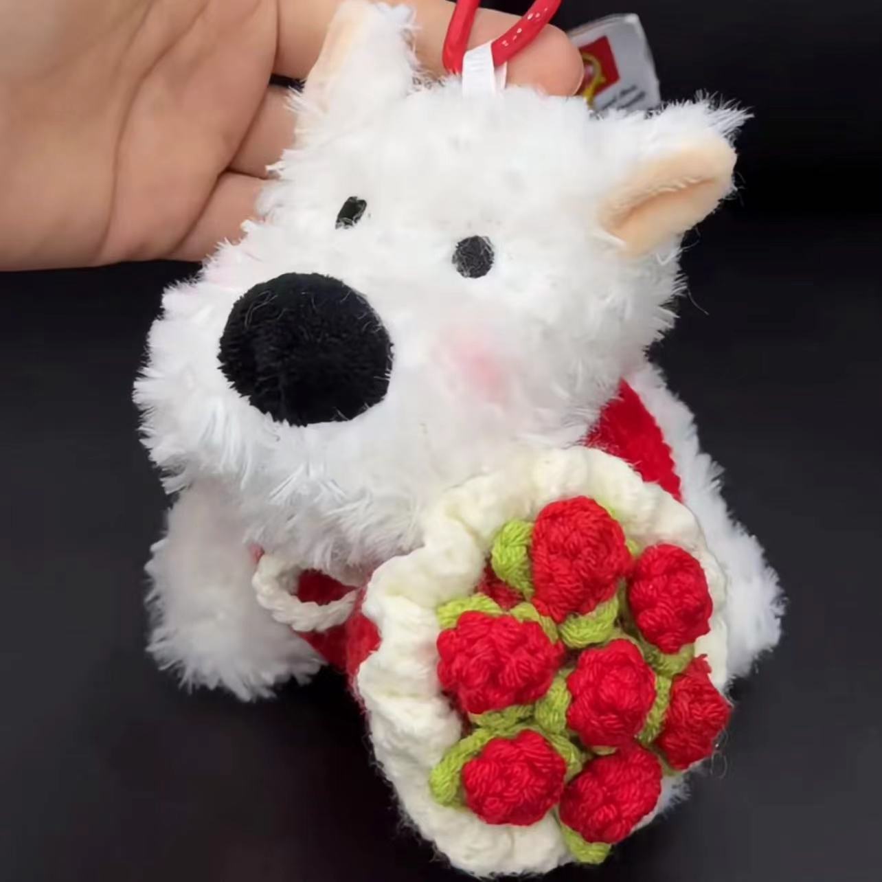 Highland Scrawled Puppy Plush Doll Backpack Cute Hanging Ornaments