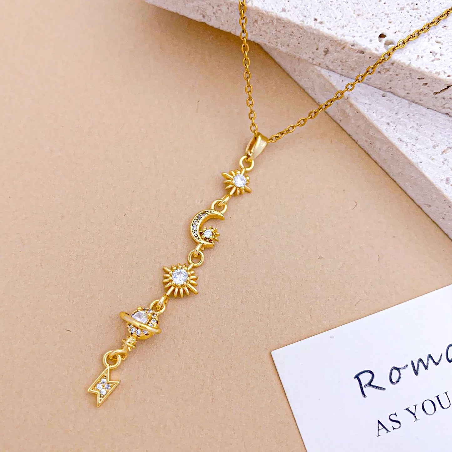 Combination Design Titanium Steel Niche Temperament Korean Style Clavicle Necklaces