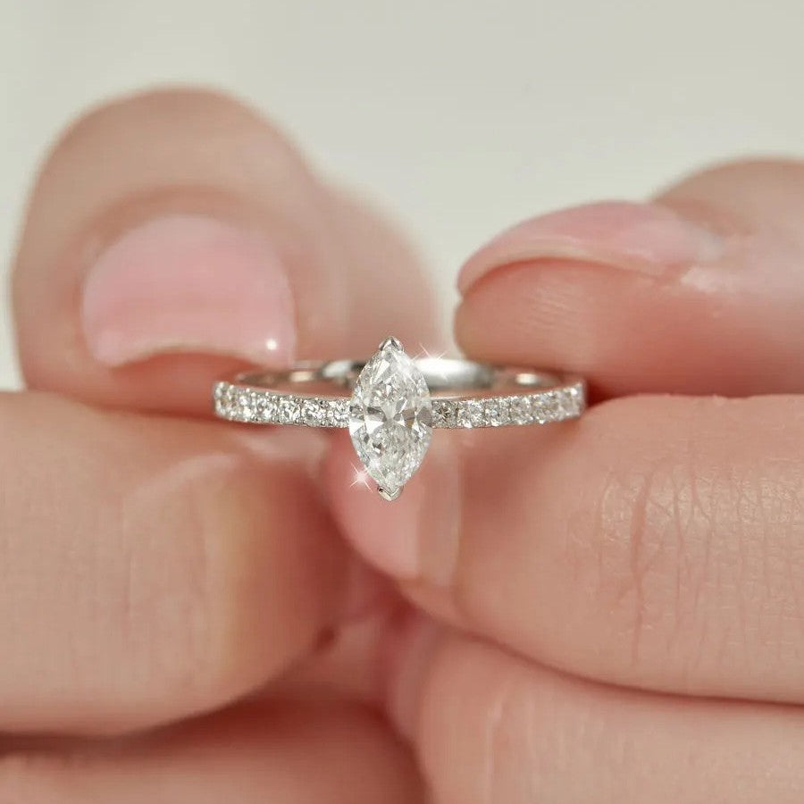 Women's Horse Eye Moissanite Light Luxury Sense Of Glance Rings