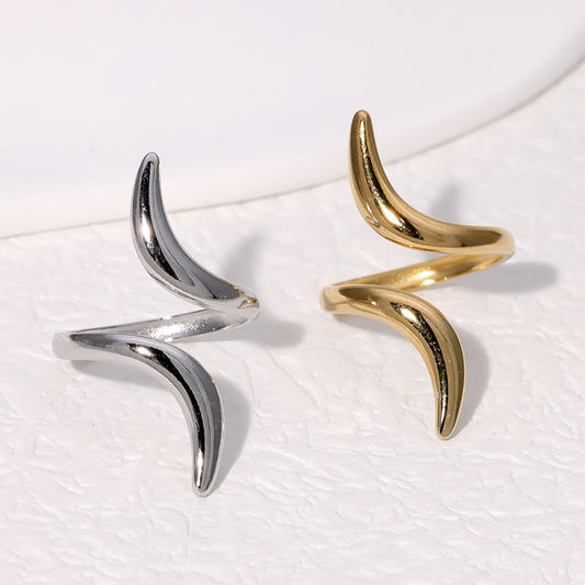 Steel Minimalist Style Index Finger Simple Fashion Rings