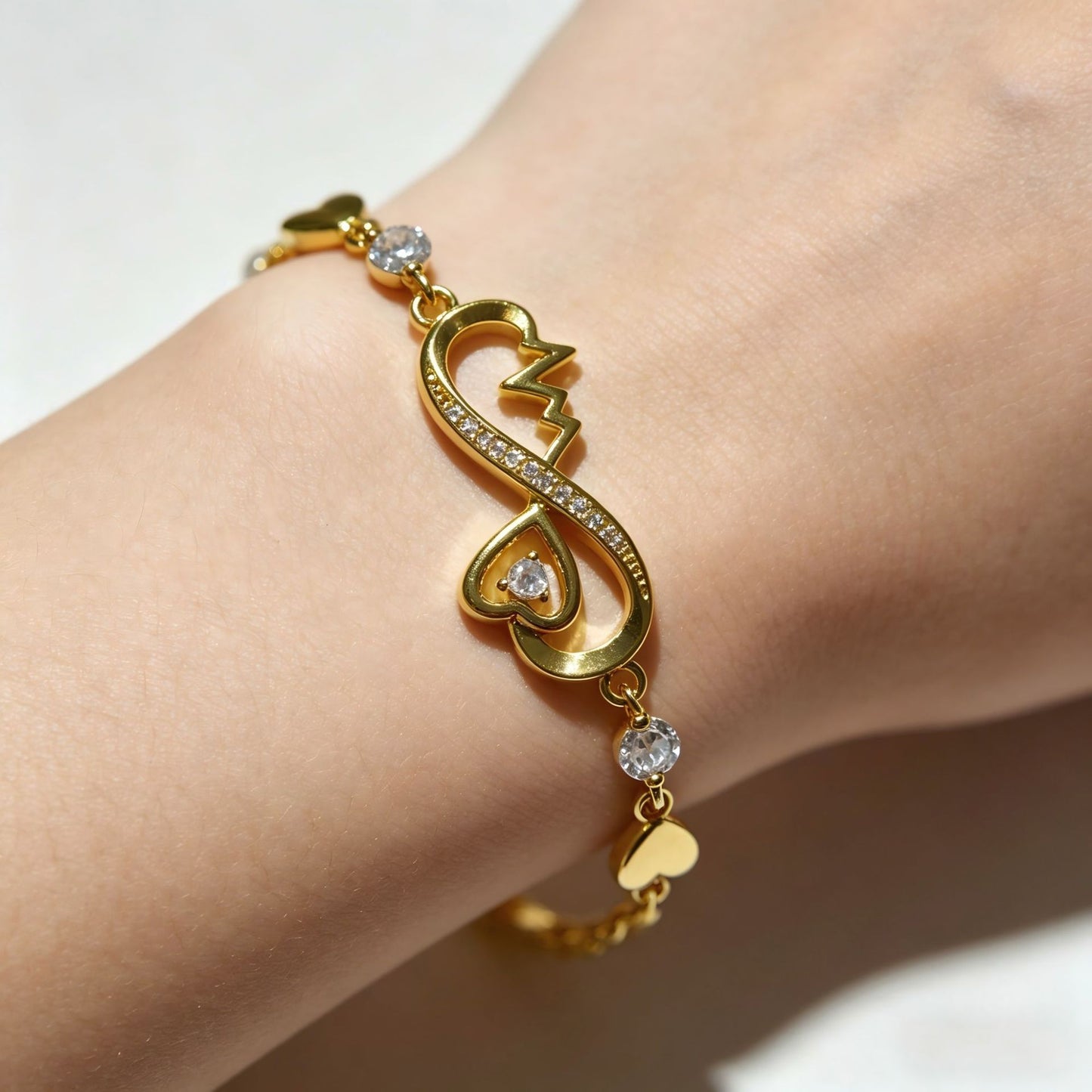 Clavicle Chain Adjustable Fashion Personality Commuter Copper Zircon Jewelry Set