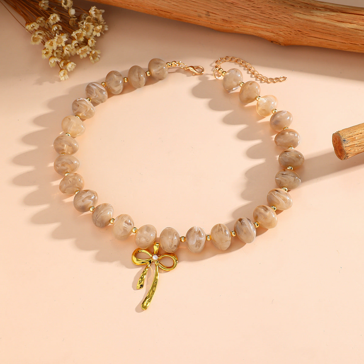 Multicolor Resin Beaded Boho Fashion Exquisite Versatile Exaggerated Necklace