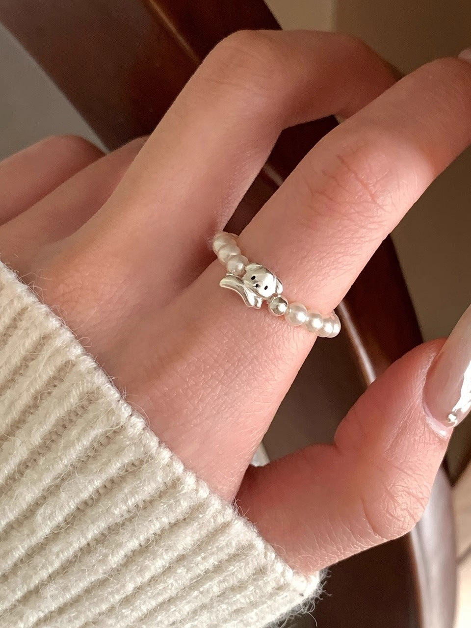 Women's Style Simple Irregular Niche Design Does Not Fade Ring