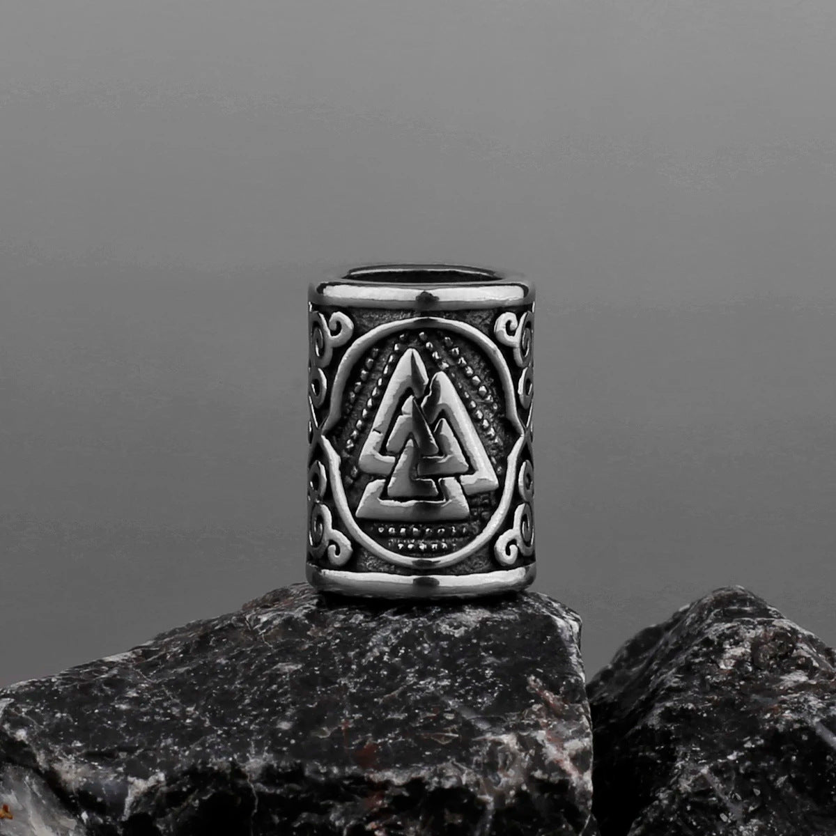 Viking Letter Titanium Steel Vintage Stainless Casing Necklace