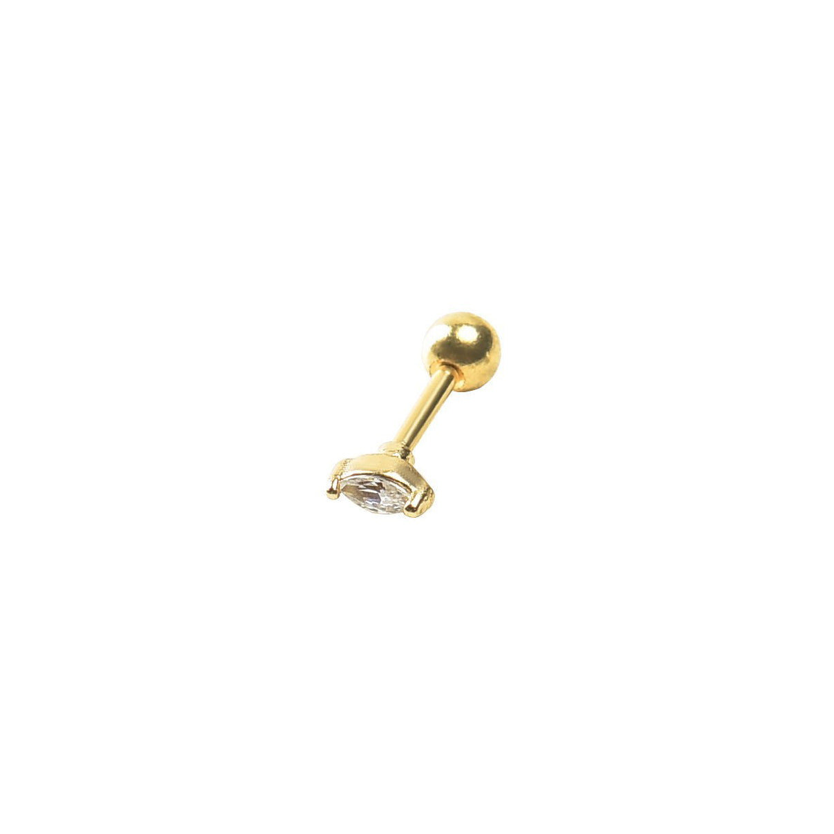 Inlaid Nail Straight Rod Stainless Steel Stud Earrings