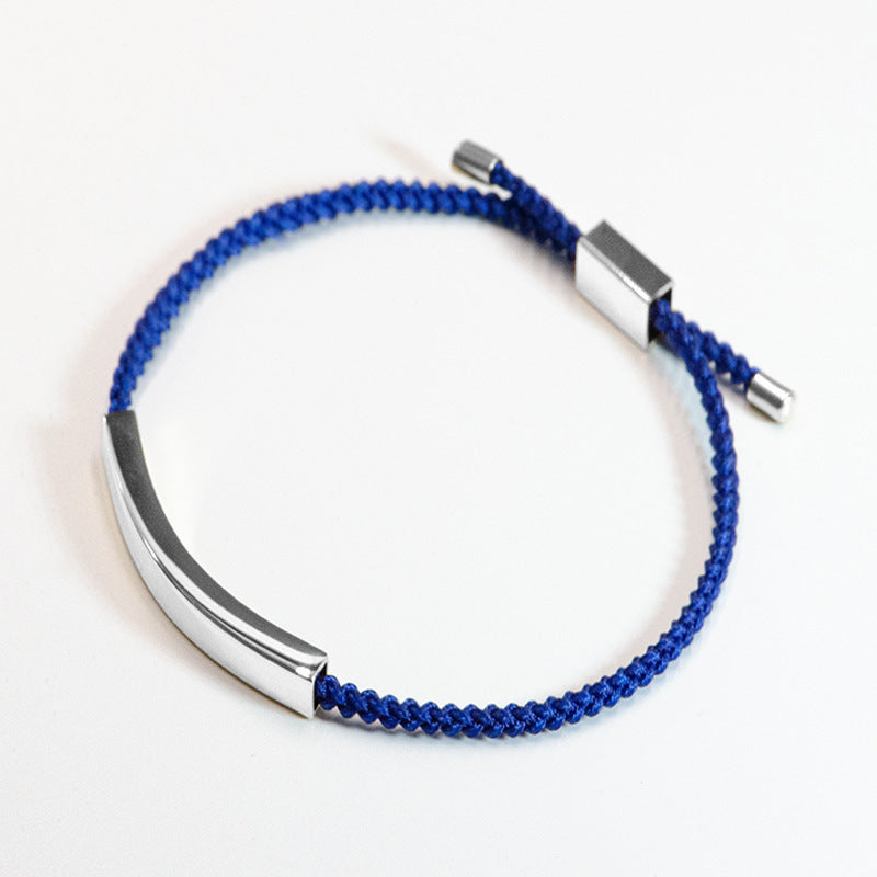 Steel Engraved Hollow Tube Couple Adjustable Inspirational Bracelets