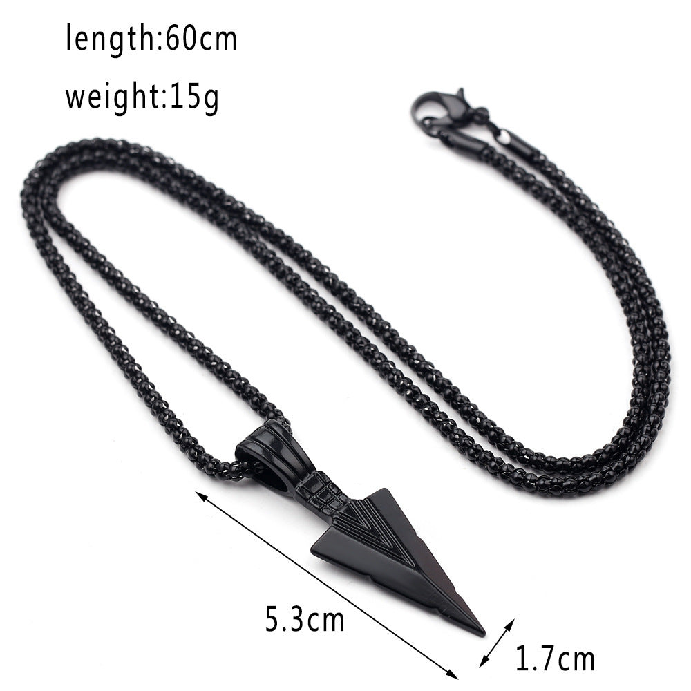 Men's Personality Triangle Spearhead Alloy Vintage Arrow Pendants