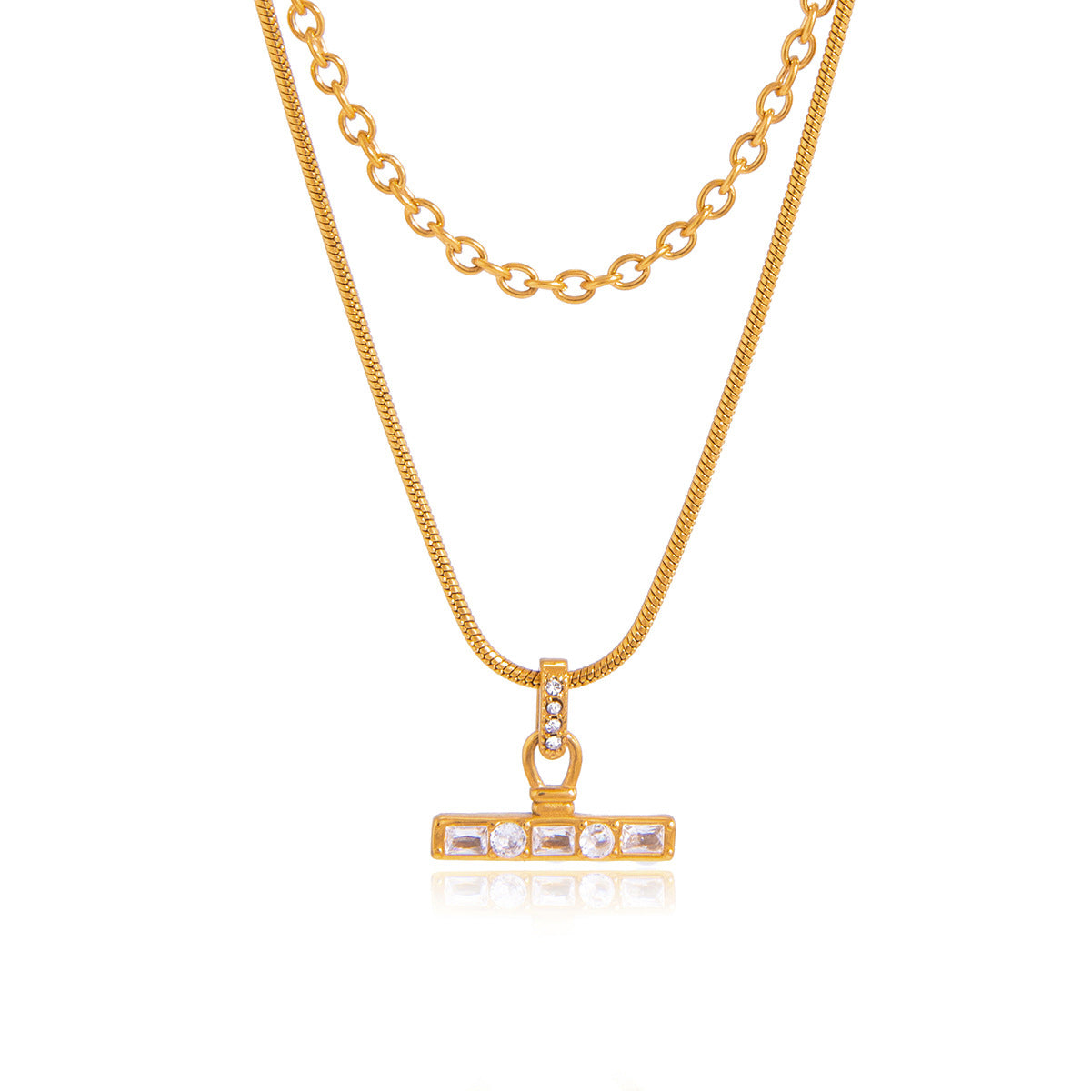Bar Titanium Steel Light Luxury Minority Necklace