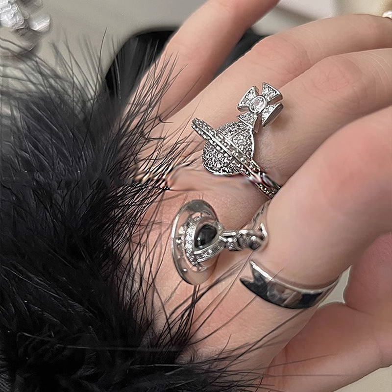 Saturn Three-dimensional Cold Wind Niche Personality Rings