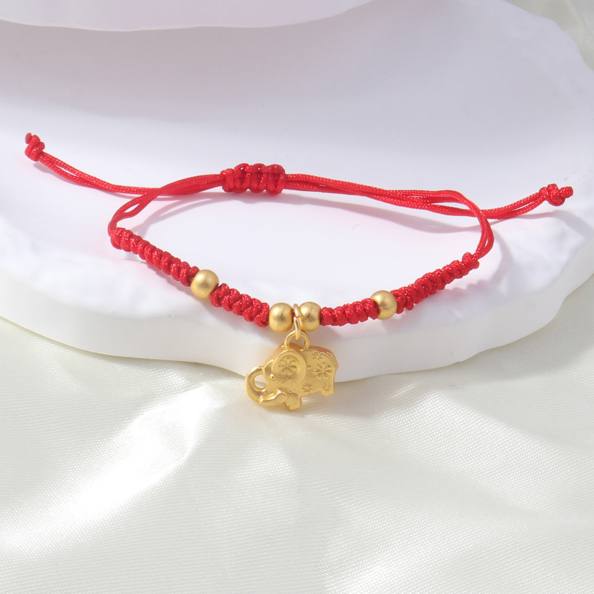 Braided Red Rope Auspicious Language Butterfly Fortune Cat Safe Joy Bracelets