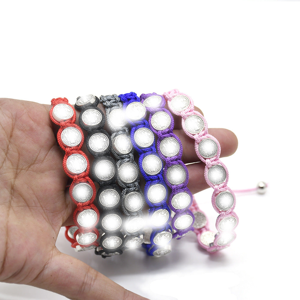 Alloy Woven Chinese Knot Rosary Adjustable Bracelet