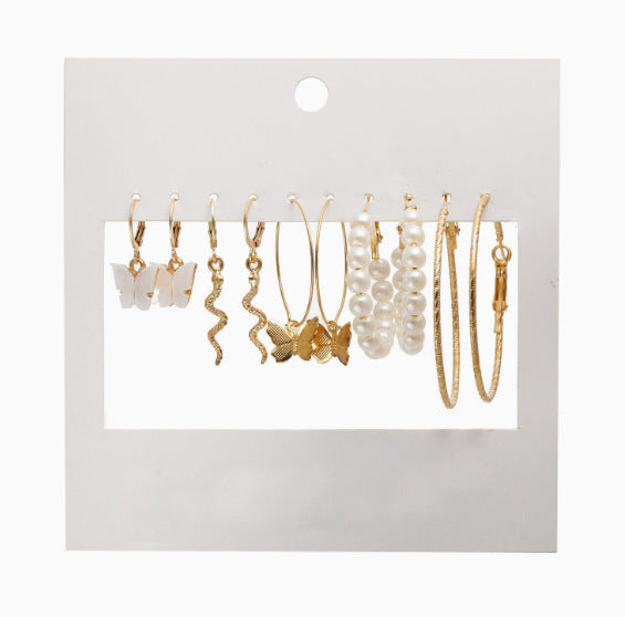 Women's Imitation Pearl Alloy Geometric Design Fashionable Jewelry Set