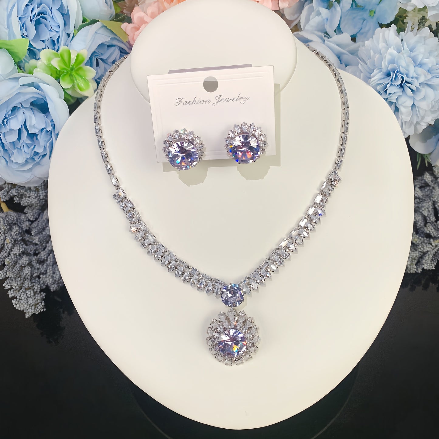 Luxury Light Elegant Zircon Bridal Classic Necklaces