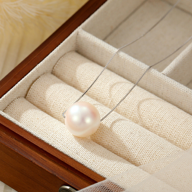 Shell Pearls Under Banyan Tree Perfect Circle Style Simple Powder Necklace