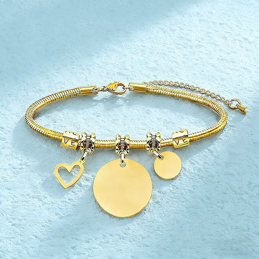 Snake Bone Blank Material Stainless Steel Holiday Gift Bracelets