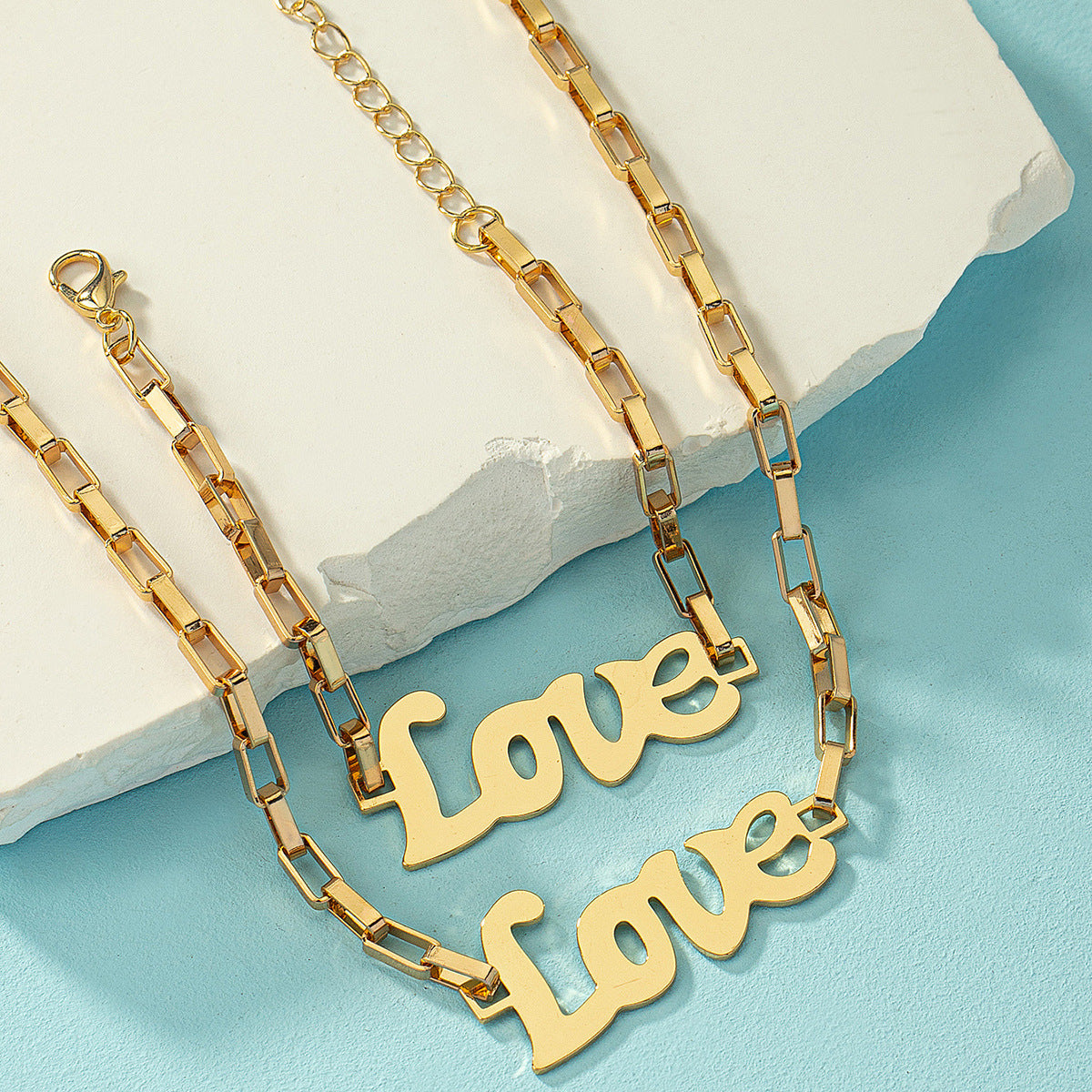 Hollow English Metal Minimalist Style Personality Bracelets