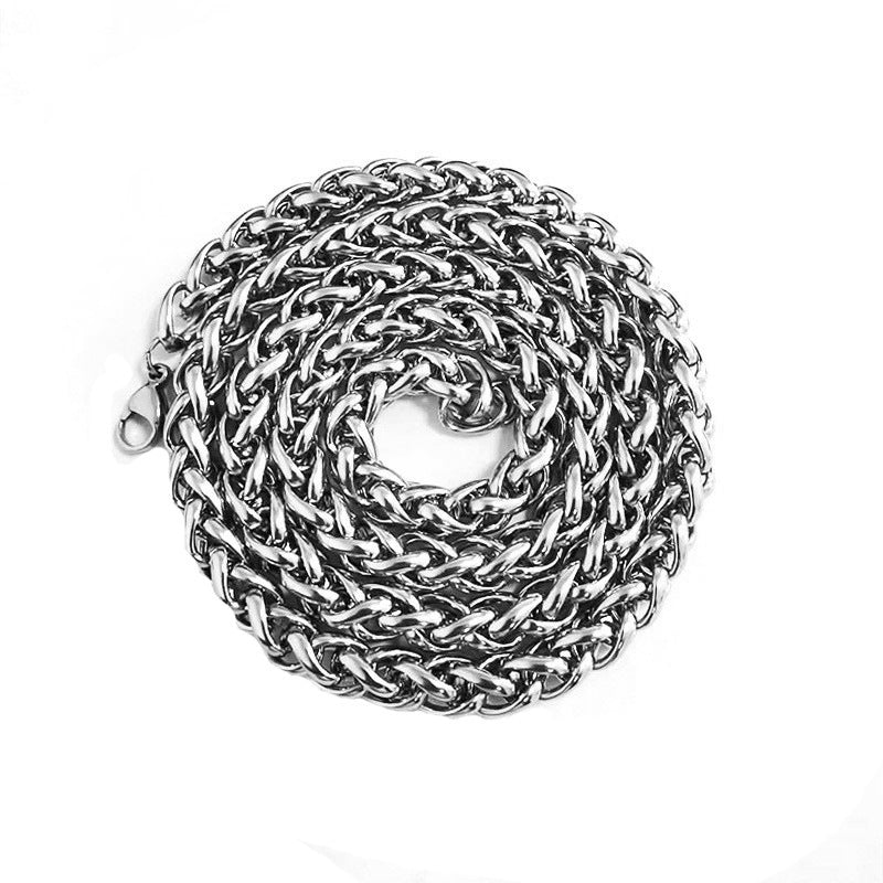 Men's Flower Basket Clavicle Chain Fashion Titanium Hip Hop Personality Necklaces