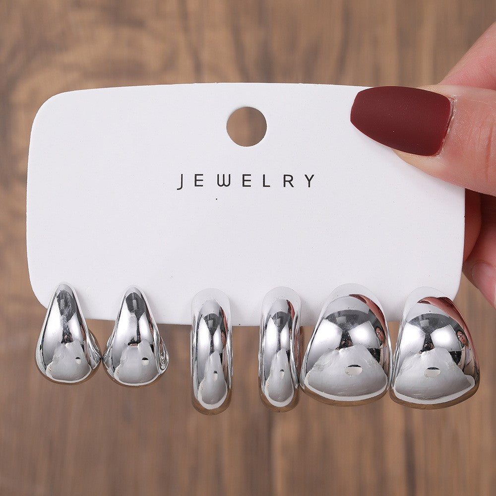 Women's Gold Resin Personalized Simple Ear High-grade Earrings