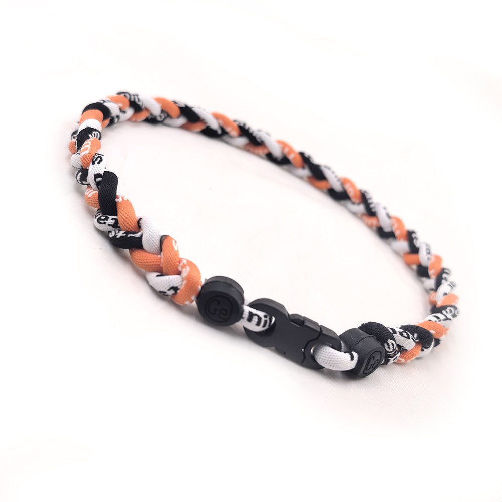 Tornado Titanium Three Braid Rope Neckband Necklaces