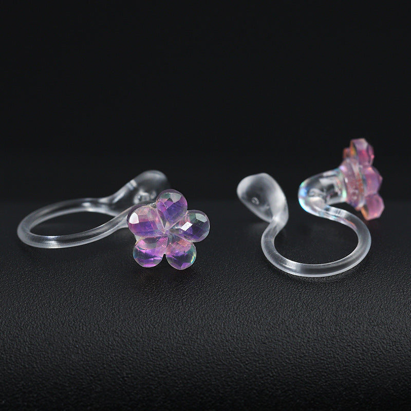 Fairy Flower Resin Summer Style Sweet Simple Temperament Stud Earrings