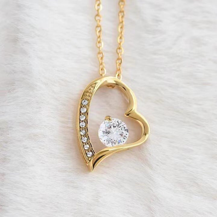 Women's Heart-shaped Korean Simple Graceful Clavicle Chain Necklaces