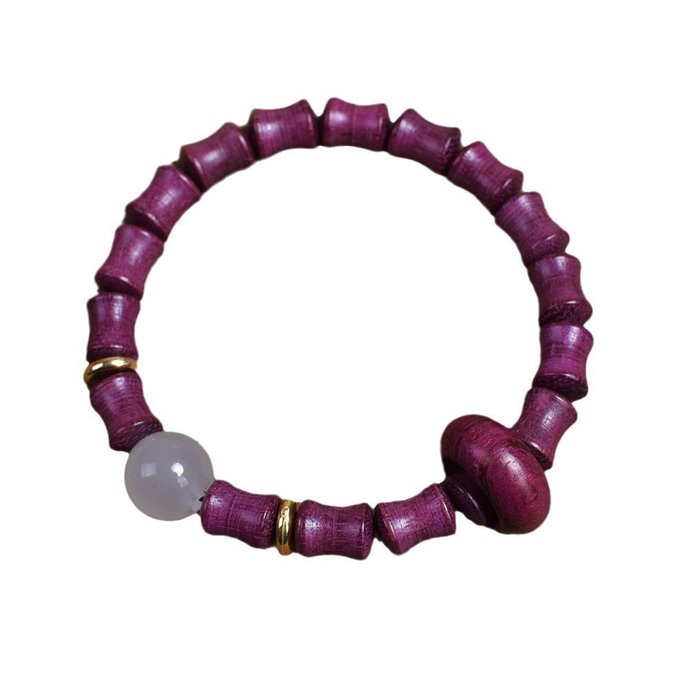 Women's & Men's Blackwood Bamboo Beads Wooden Cultural Artifact Bracelets