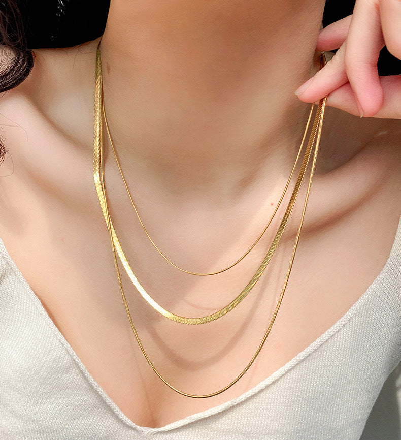 Female Personality Hot Simple Snake Bone Necklaces