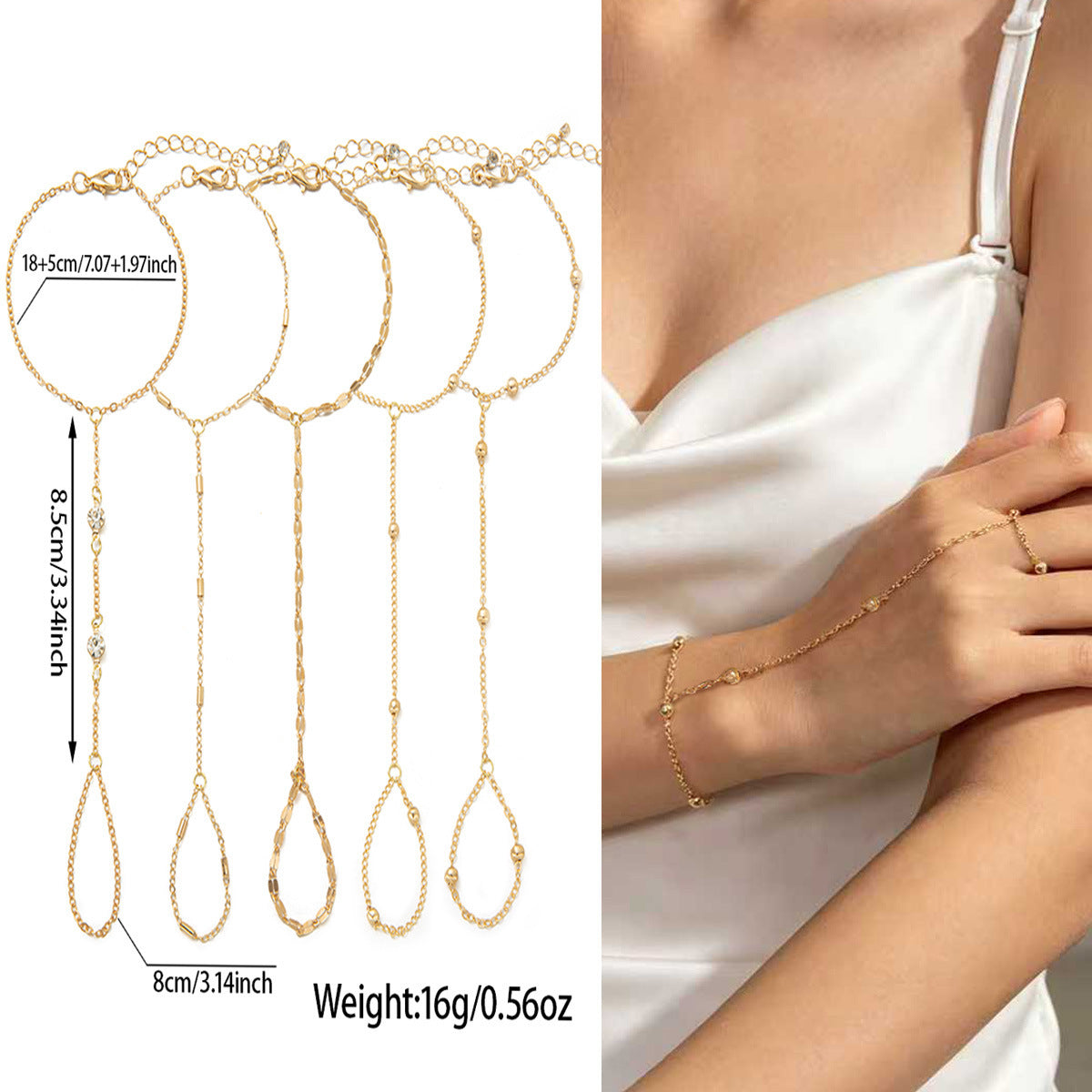 Fashion Simple Affordable Luxury Metal Finger Versatile Ladies Bracelets