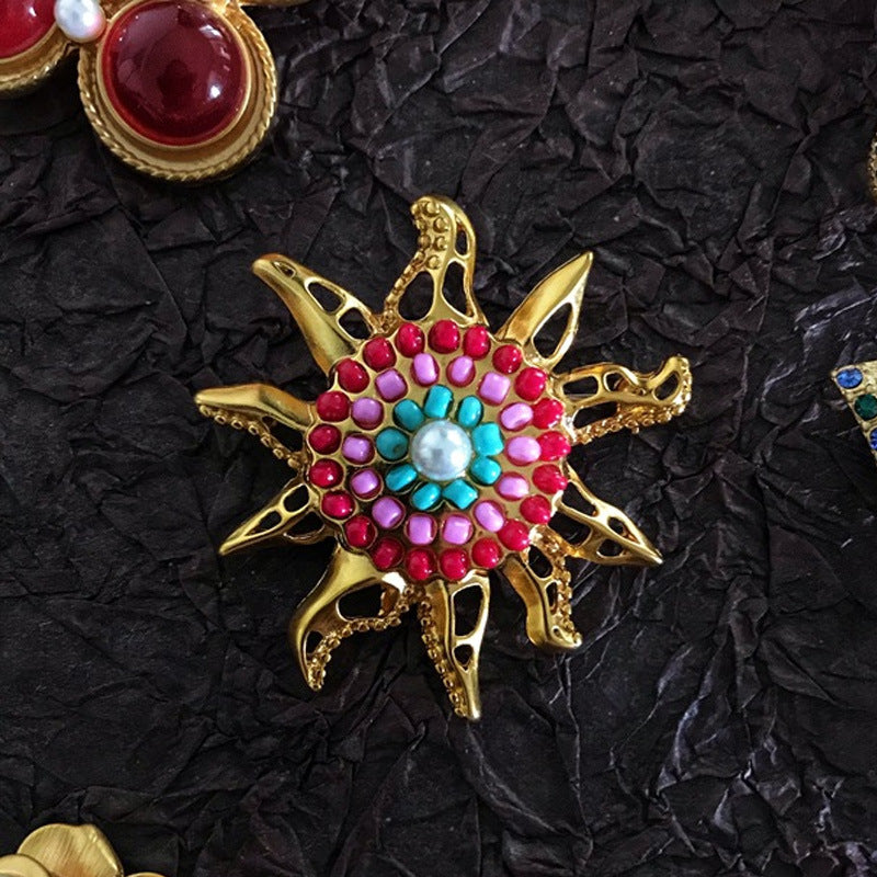 Women's & Men's Style Design Gemstone Brooch Party Dress Jewelry Accessories