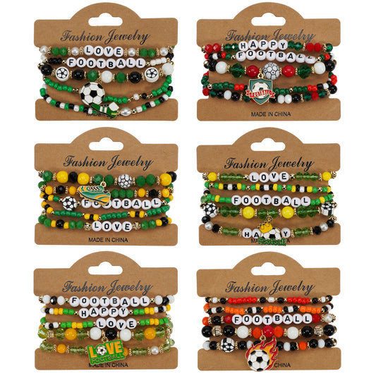Women's & Men's American Mexico World Cup Football Fans Shoes Element Bracelets