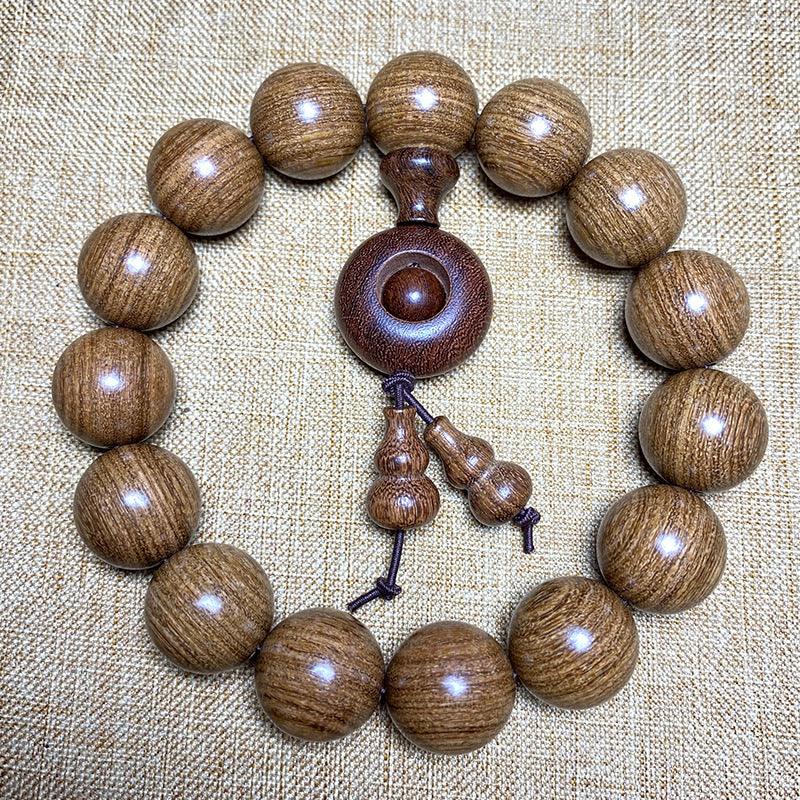 Women's & Men's Gold Sandalwood For Beads In Large Bracelet