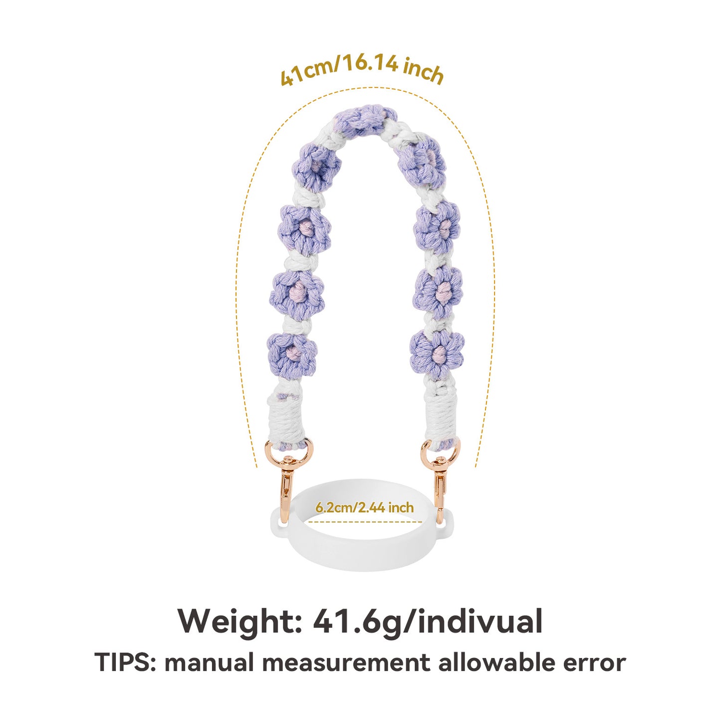 Women's Water Cup Lanyard Rope Handle Hand-woven Hanging Ornaments