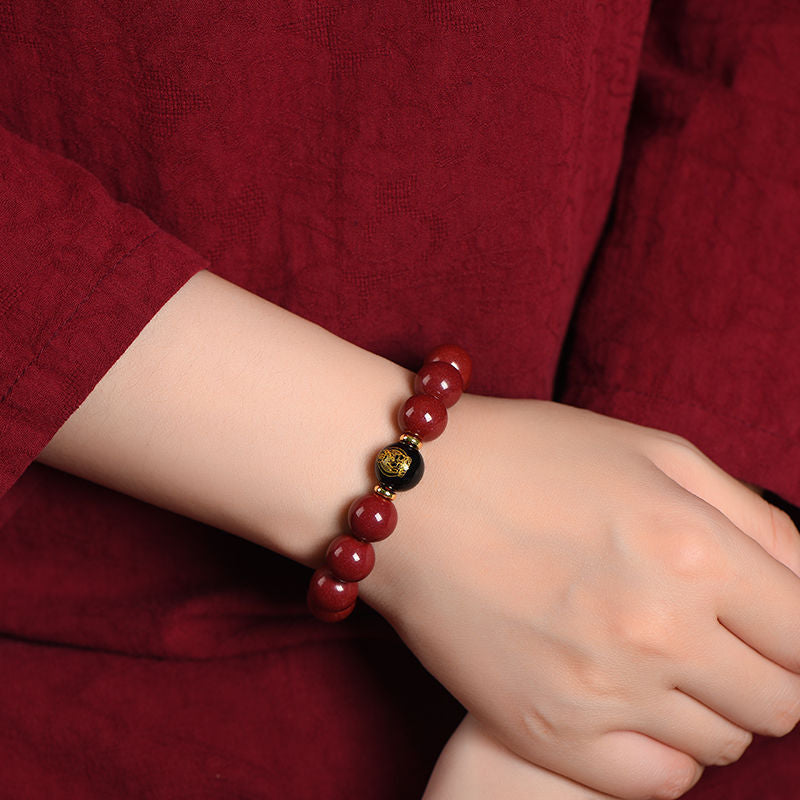 Ore Cinnabar Female Birth Buddha Lucky Bracelets