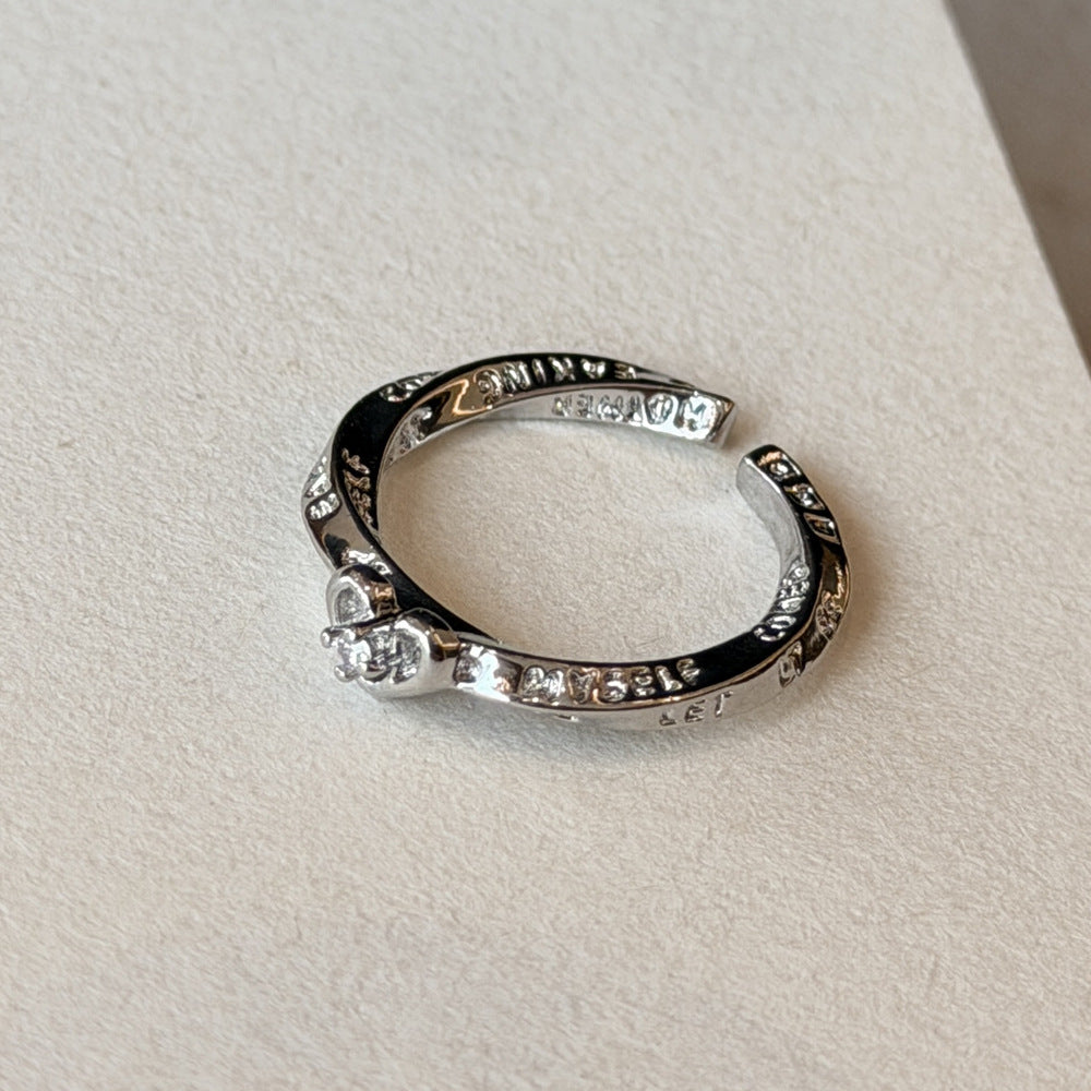 Zircon Niche Light Luxury Index Finger Rings