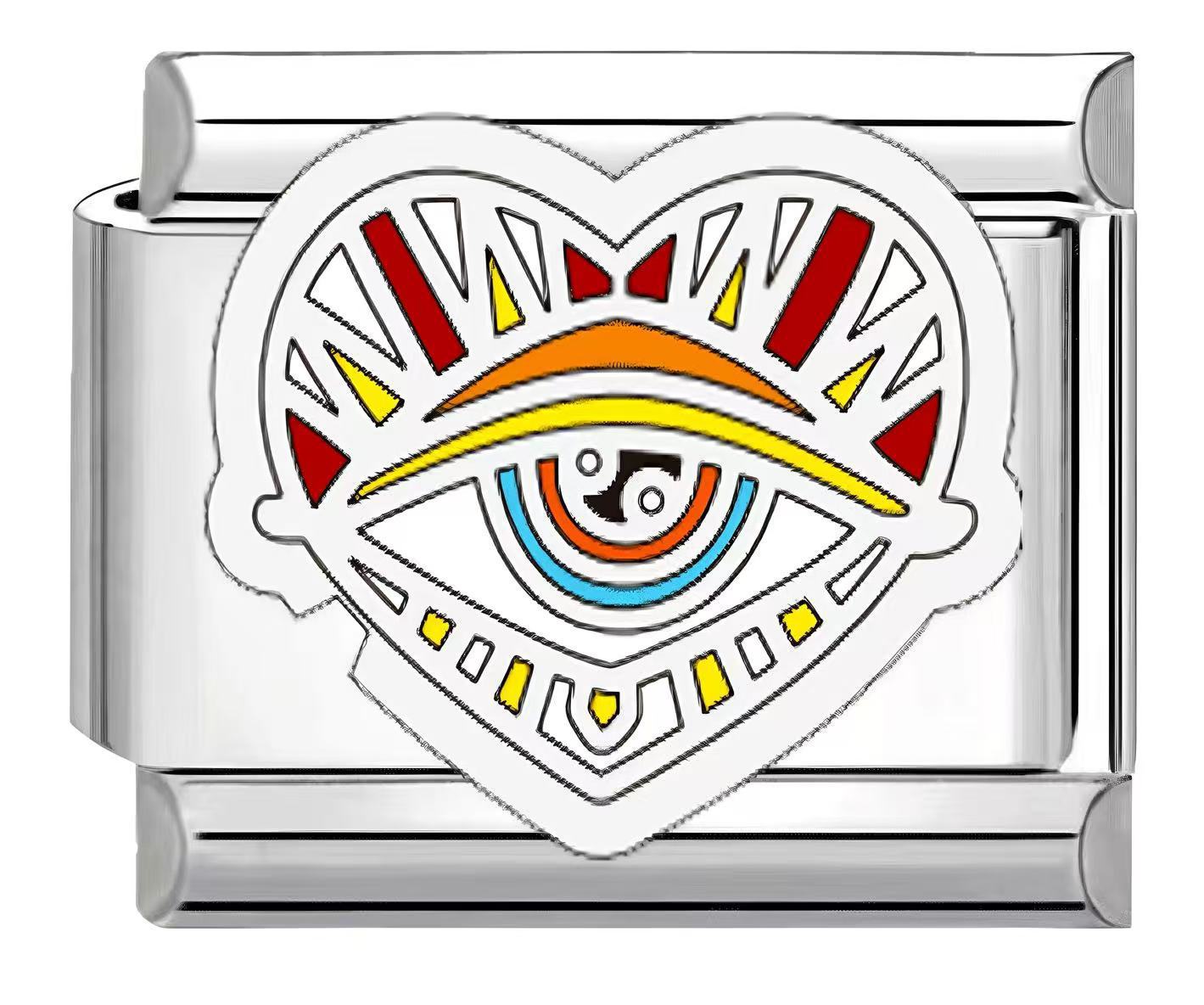 Hot Stainless Steel Italian Module Devil's Eye Pattern Free Bracelet